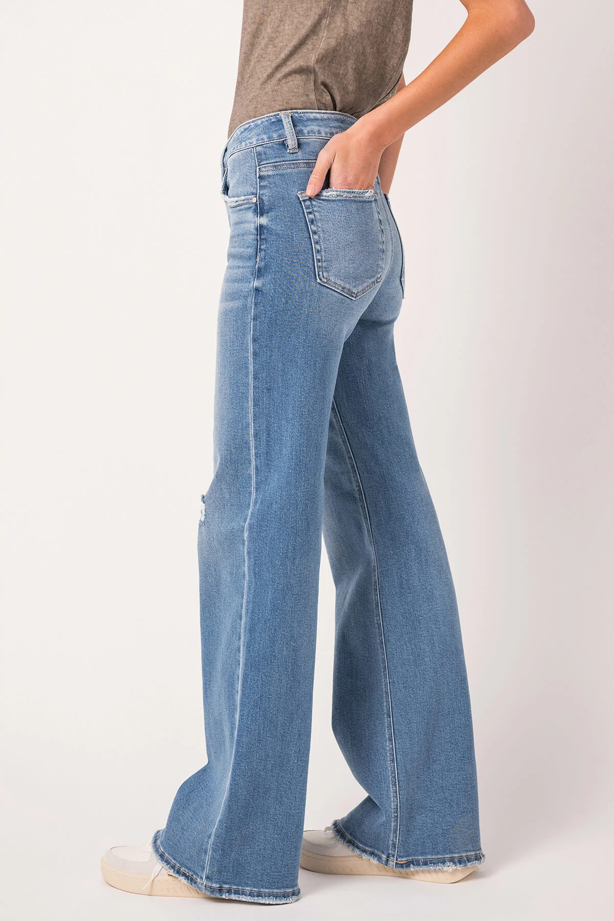Risen Remi High Rise Wide Leg Jeans | Social Threads