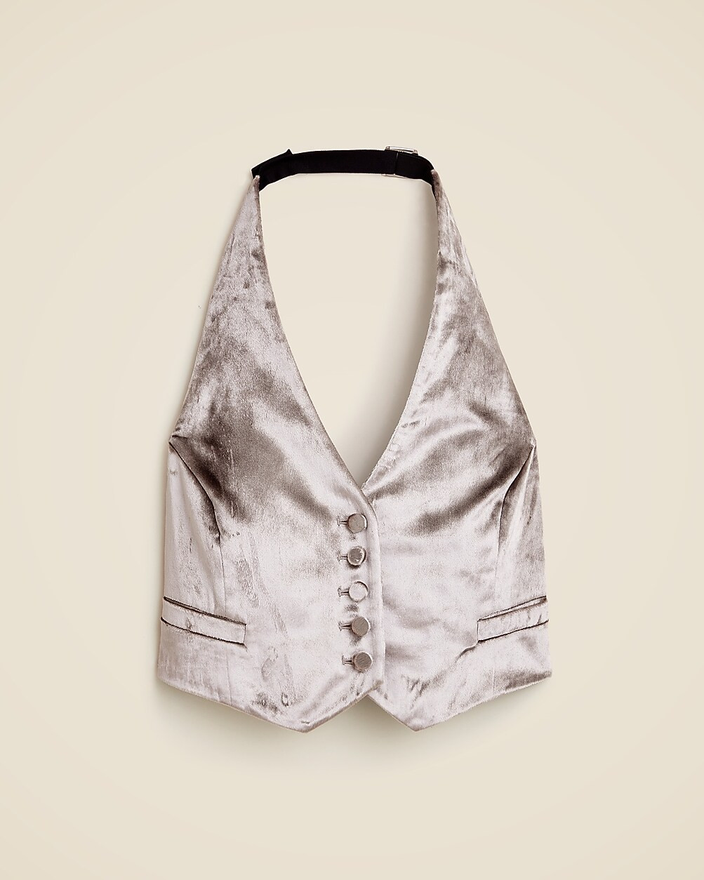 Open-back vest in drapey velvet | J. Crew US