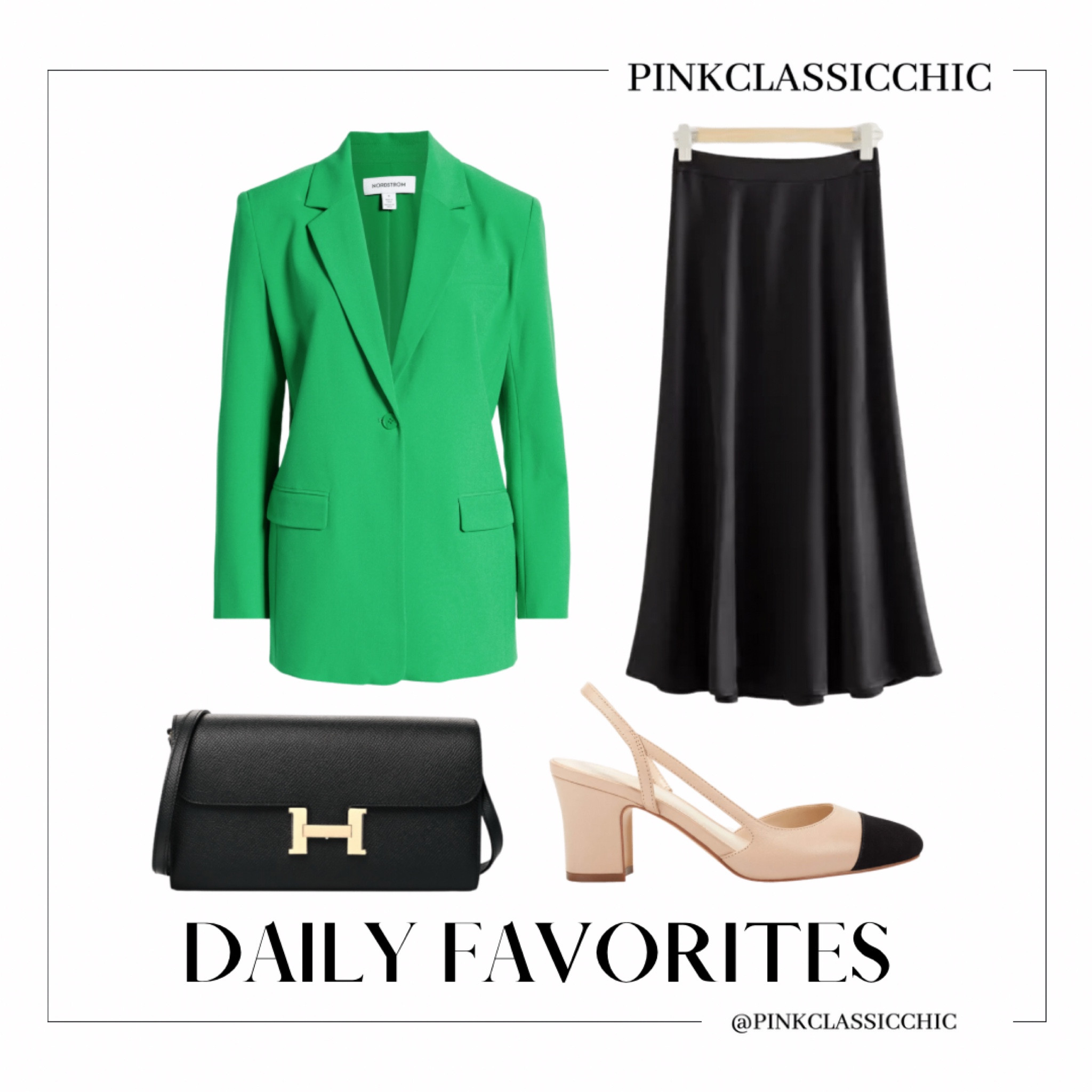 Date night, skirt, silk skirt, green blazer, blazer, slingback, pumps, Constance bag, Constance wallet, elegant looks, elegant outfit, chic #competition

#LTKstyletip #LTKSeasonal #LTKFind