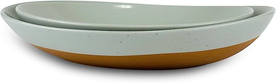 Mora Ceramic Large Serving Bowls- Set of 2 Oval Platters for Entertaining. Modern Kitchen Dishes ... | Amazon (US)