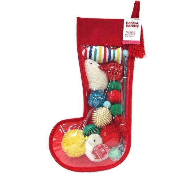 Gift Holiday Cat Toy Set - Red - 10pk - Boots & Barkley™ | Target