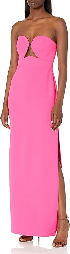 BCBGMAXAZRIA Women's Strapless Long Evening Dress W Wire Cut Out Neck Bonded Bodice Floor Length ... | Amazon (US)