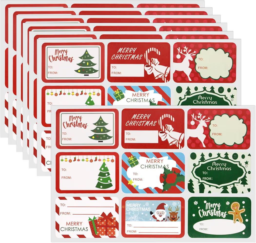 Christmas Presents Tags Sticker,90 PCS to from Christmas Decorative Stickers Name Tags,Self Adhes... | Amazon (US)