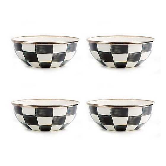 Courtly Check Everyday Bowls, Set of 4 | MacKenzie-Childs