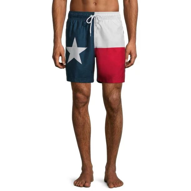 George Men's and Big Men's 6" Texas Flag Swim Trunks, up to Size 5XL | Walmart (US)