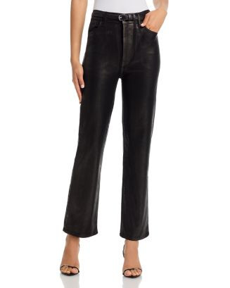 Le Sleek Coated High Rise Straight Jeans in Mood Ring | Bloomingdale's (US)