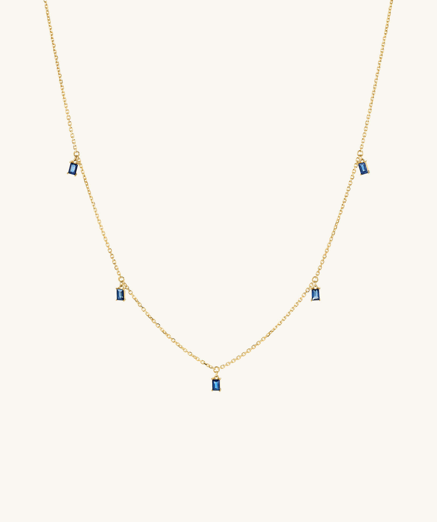 Baguette Gemstone Station Necklace | Mejuri (Global)