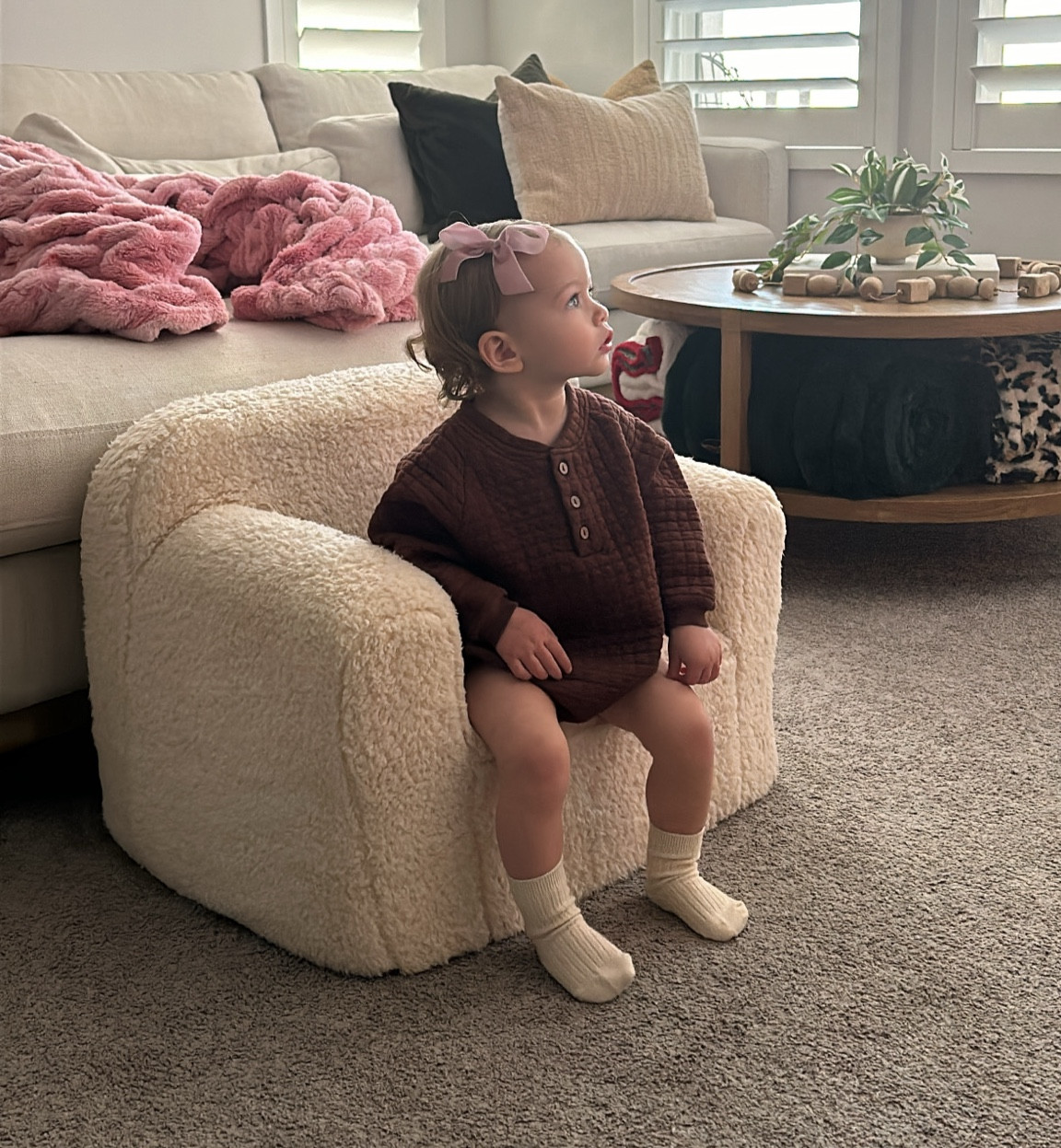 Amazon Sherpa chair! Was looking at the pottery barn ones but found this one on Amazon & we love it! 

#LTKKids #LTKBaby