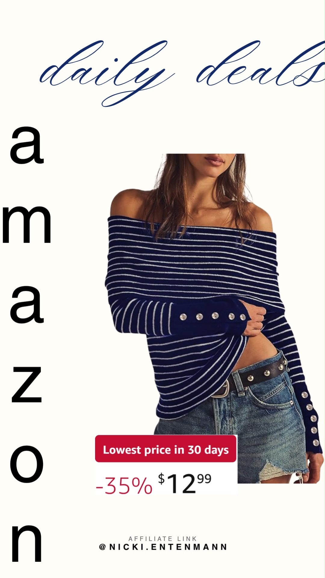 Striped off shoulder sweaters bring playful charm with ribbed knit comfort, perfect for nights out or casual chic layering. A cozy yet stylish top that feels effortlessly fun. 🌟🧵💃  

#stripedsweater #offsshouldertop #knitsweater #longsleevetop #goingouttop #casualwear #womenswear #style #fashionfinds #ootd 

 #LTKdayinmylife #LTKootd #LTKSaleAlert