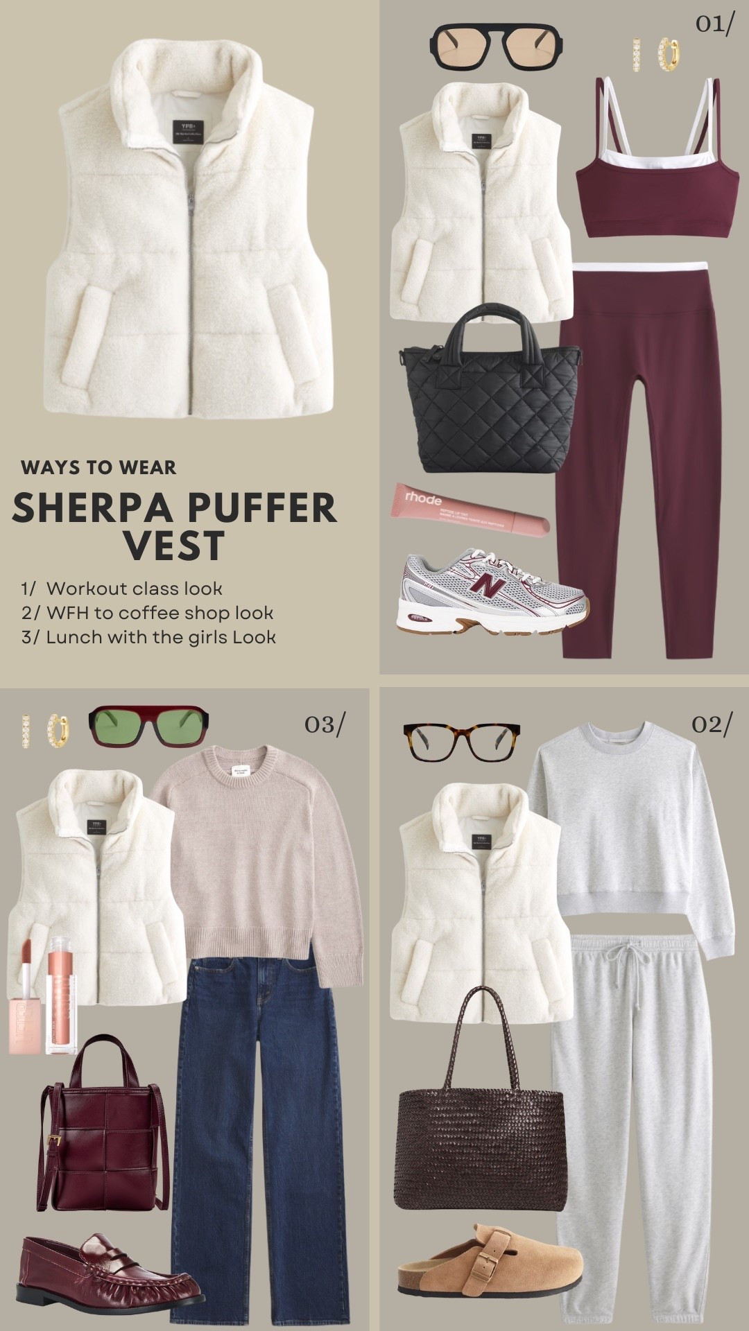 HOW TO STYLE: Sherpa Puffer Vest from Abercrombie ✨



#LTKStyleTip #LTKShoeCrush #LTKItBag