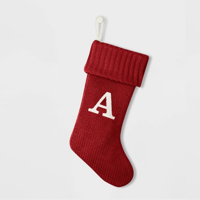 Knit Monogram Christmas Stocking Red - Wondershop™ | Target