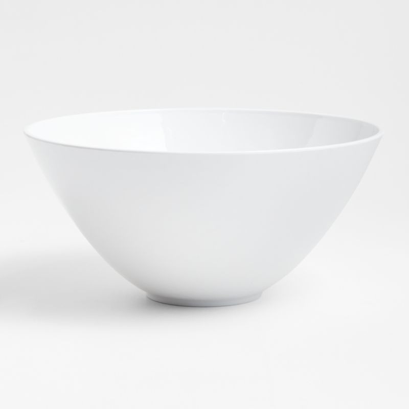 Stacks White Outdoor Melamine Serving Bowl + Reviews | Crate & Barrel | Crate & Barrel