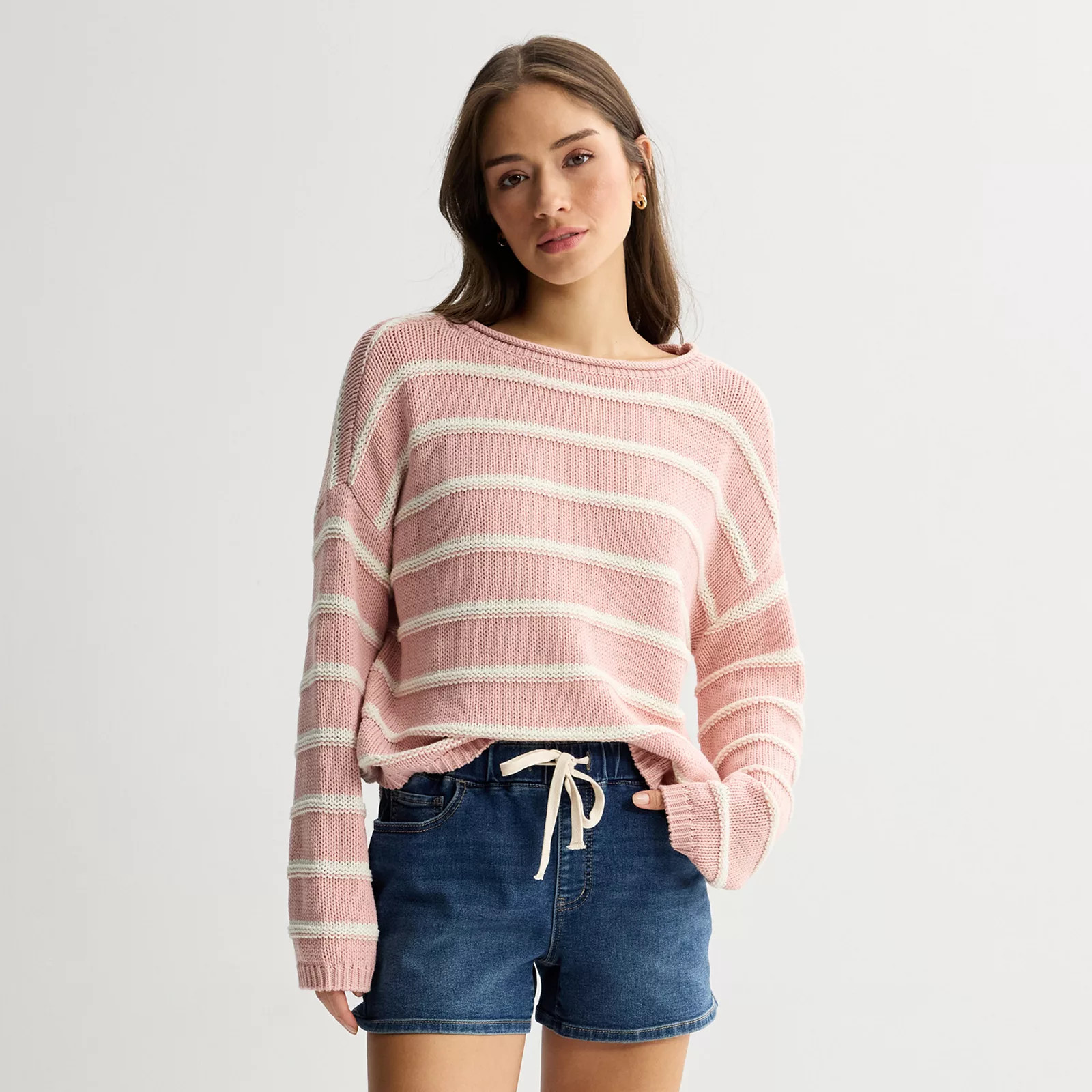 Juniors' SO\u00ae Textured Boatneck Sweater | Kohl's