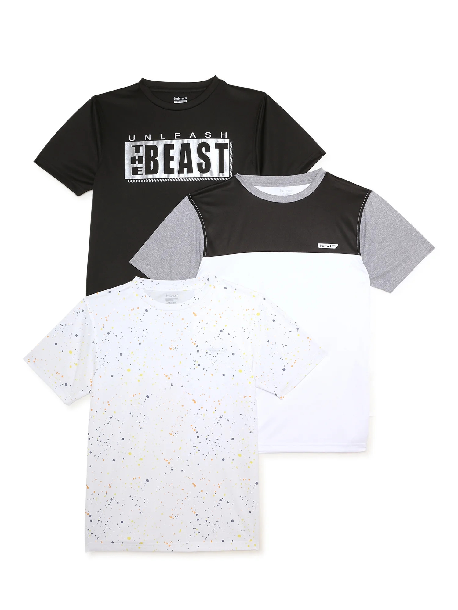 Hind Boys Performance Graphic T-Shirts, 3-Pack, Sizes 4-16 | Walmart (US)