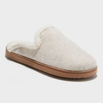 dluxe by dearfoams Women's Slide Slippers - Oatmeal M | Target