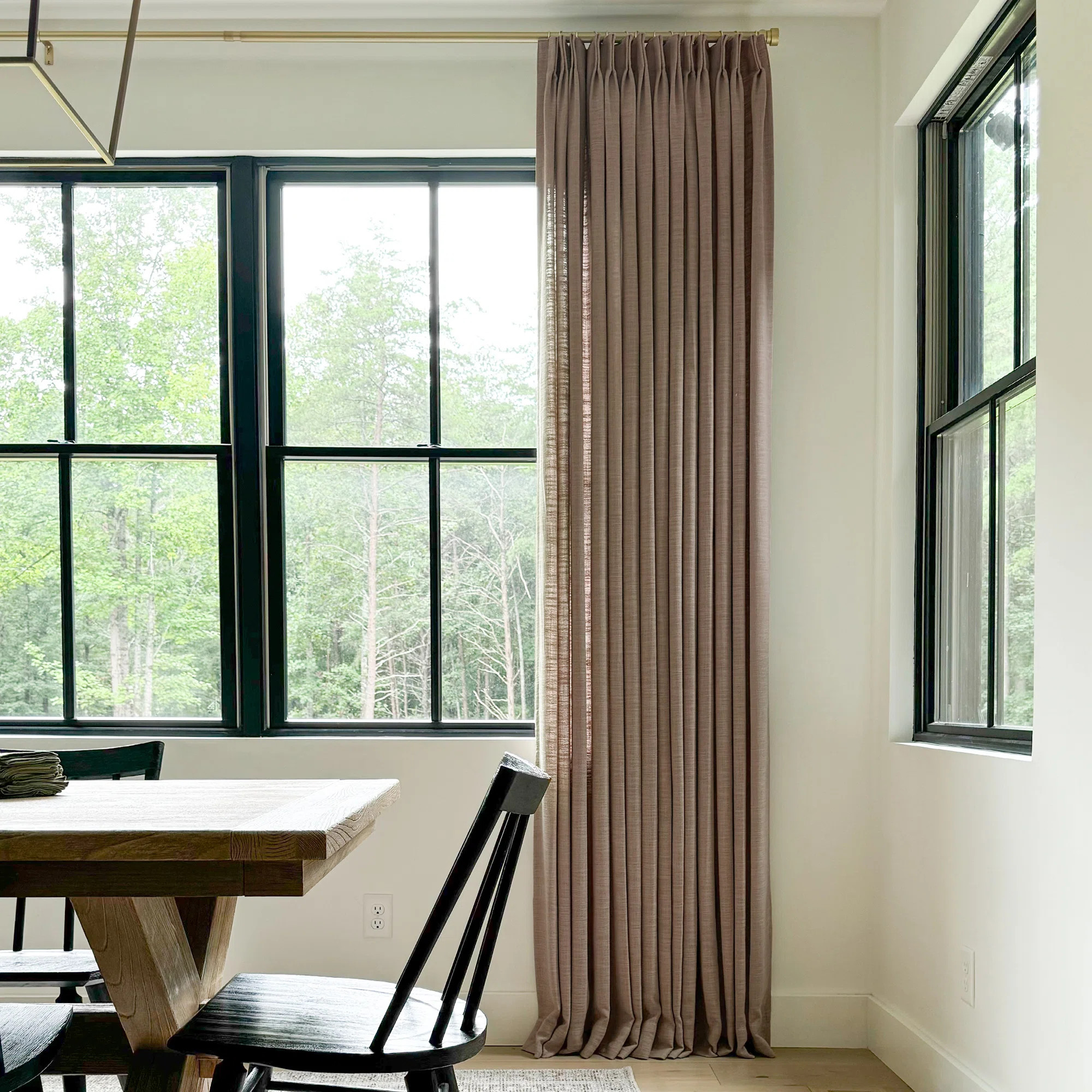 Latitude Run® TWOPAGES Lined Curtain Faux Linen Pinch Pleat Curtain & Reviews | Wayfair | Wayfair North America