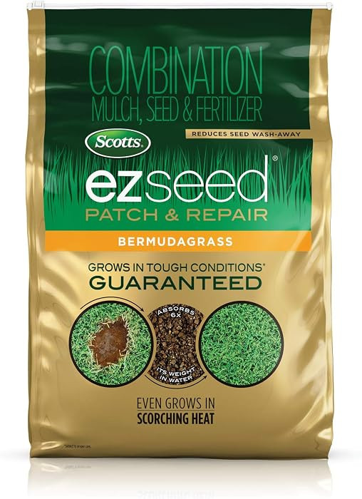Scotts EZ Seed Patch & Repair Bermudagrass Combination Mulch, Bermudagrass Seed and Fertilizer fo... | Amazon (US)