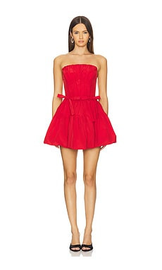 AKNVAS Kamilla Tech Taffeta Dress in Burgundy from Revolve.com | Revolve Clothing (Global)