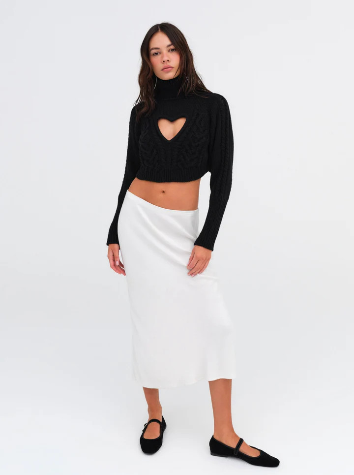 Vera Cropped Cut Out Sweater | For Love & Lemons