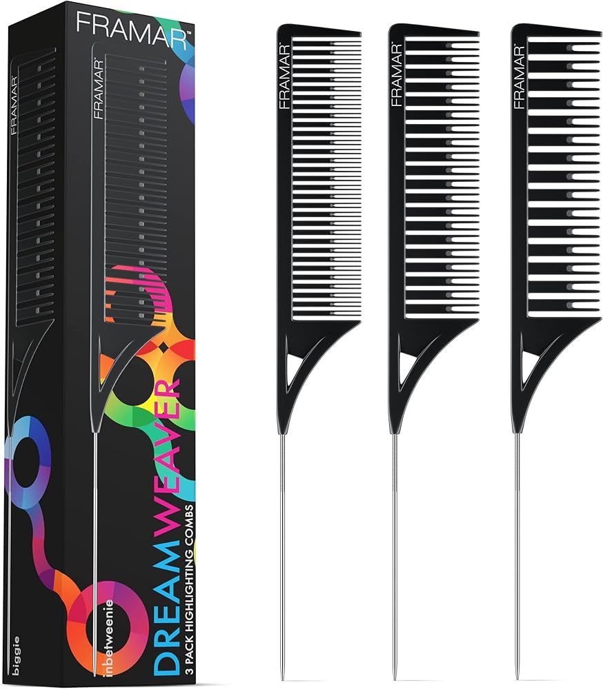 Framar Dreamweaver Highlight Comb Set – Combs for Hair Stylist, Highlighting Comb, Hair Dye Com... | Amazon (US)