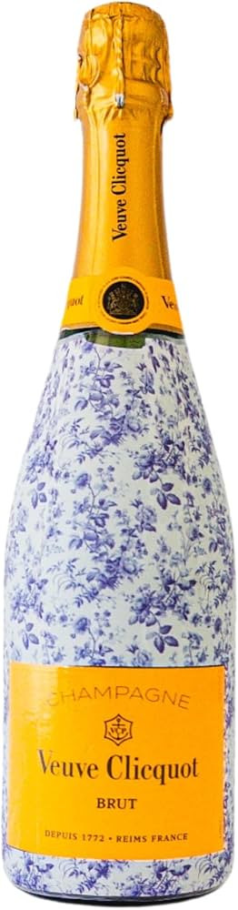 beaubottles Grandmillenial Blue Floral Wrap for Champagne – Veuve Edition – Custom Wine Bottl... | Amazon (US)