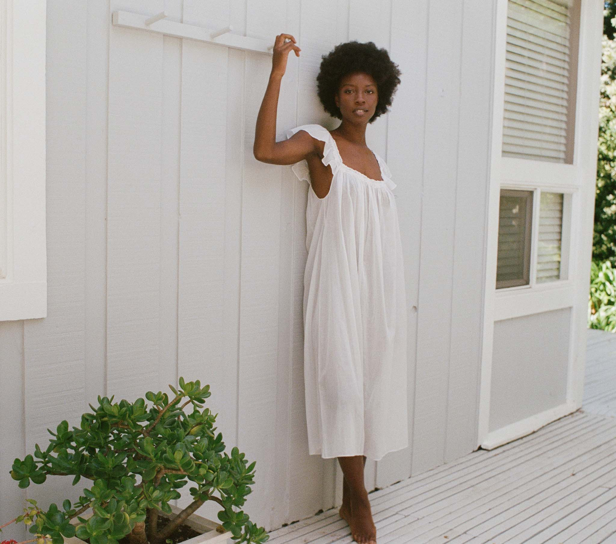 Orelle Nightgown - Salt | DÔEN | DOEN