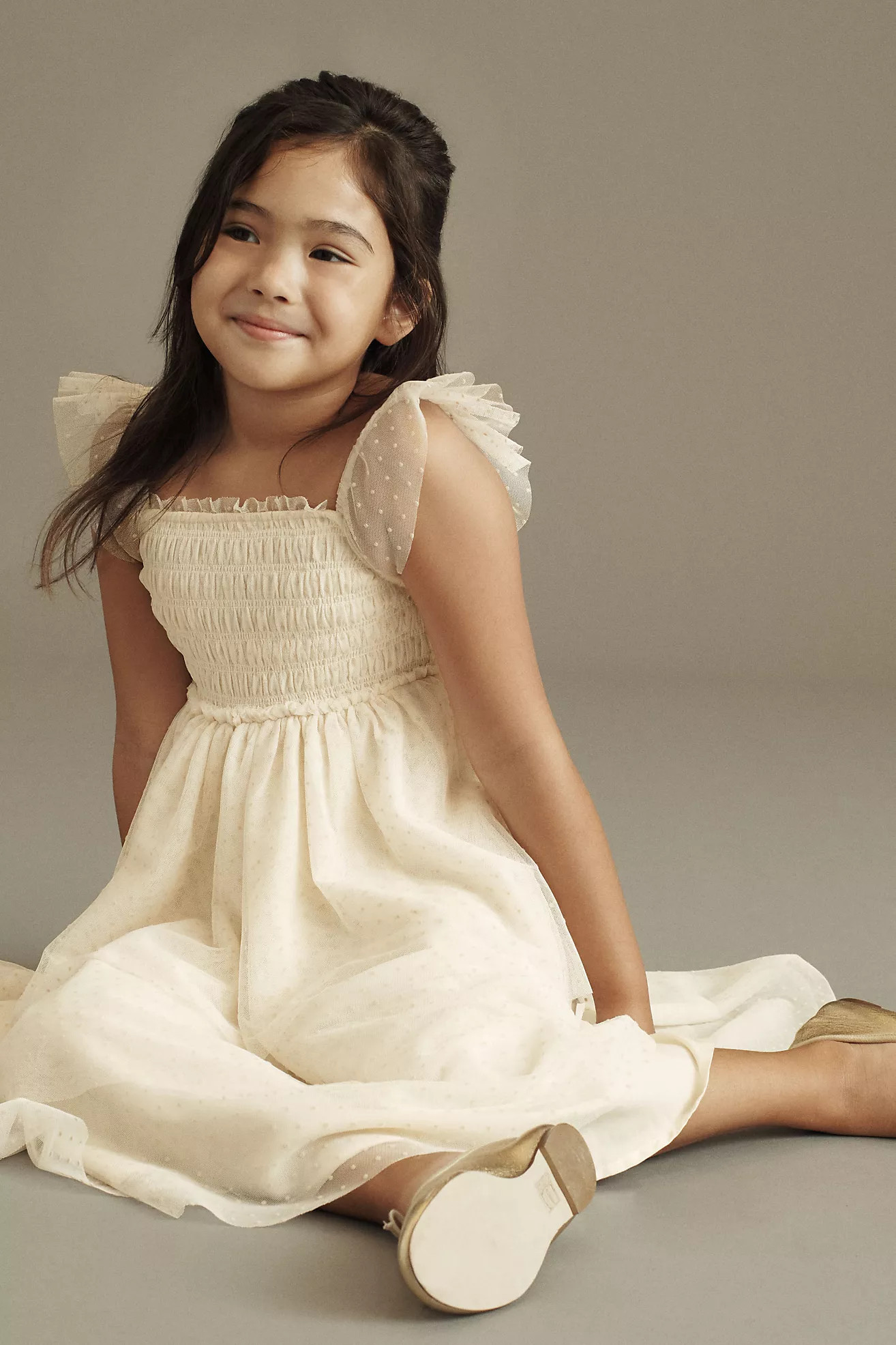 Rylee + Cru Valentina Tiered Tulle Flower Girl Dress | Anthropologie (US)