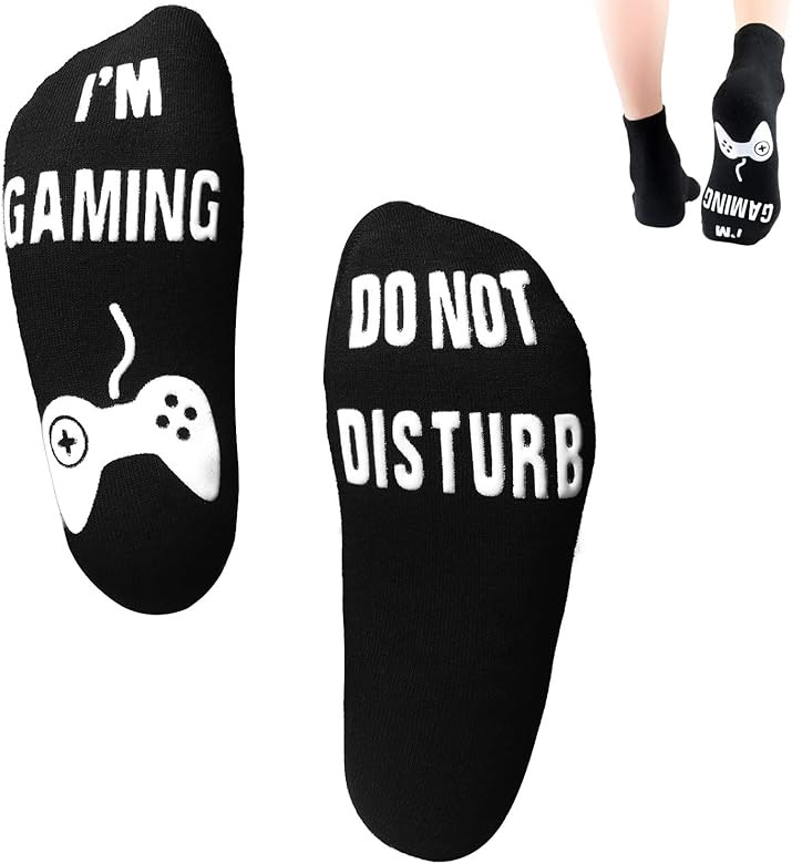 Do Not Disturb I'm Gaming Socks, Gaming Sock Funny Novelty Gift for Teen Boys Mens Gamer Kids Son... | Amazon (US)