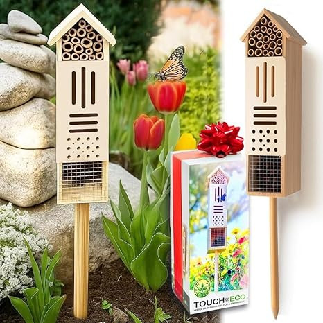 Wooden Insect House, Insect Hotel for Bugs, Bees, Butterflys, Ladybirds, Natural Beneficial Insec... | Amazon (US)