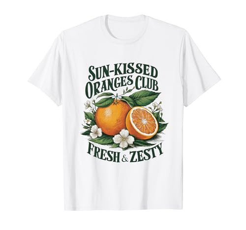 SunKissed Oranges Club Fresh Zesty Citrus Fruit Design 54 T-Shirt | Amazon (US)