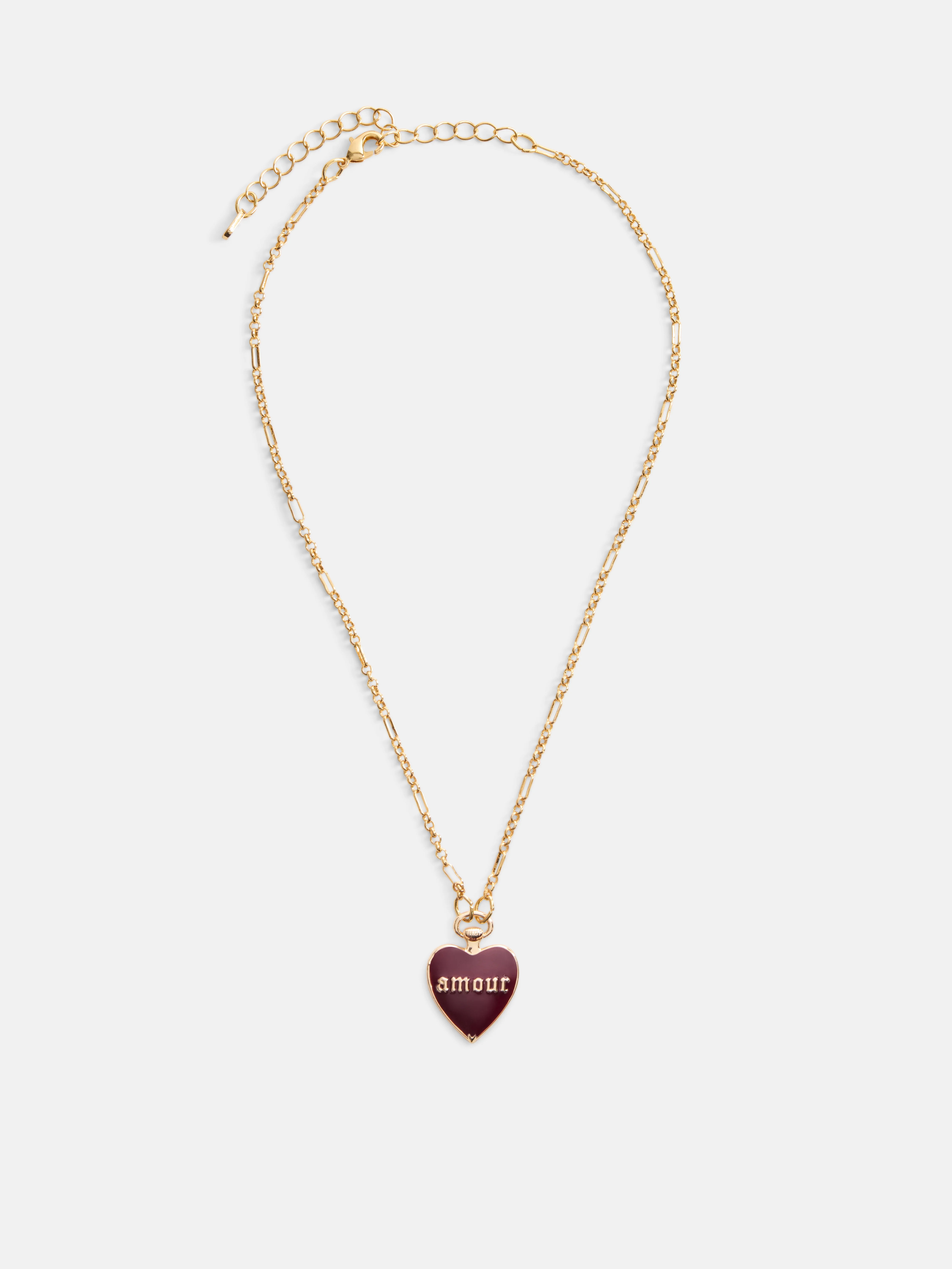 Free Assembly Women's Amour Heart Pendant Necklace, 16" + 3" Extender | Walmart (US)