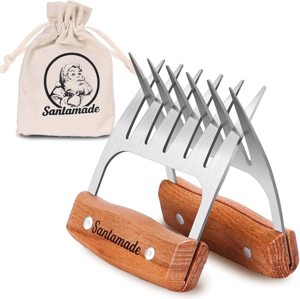 SANTAMADE Meat Shredder Claws - Stainless Steel Meat Claws for Pulled Pork, Shredded Chicken,Bear... | Amazon (US)