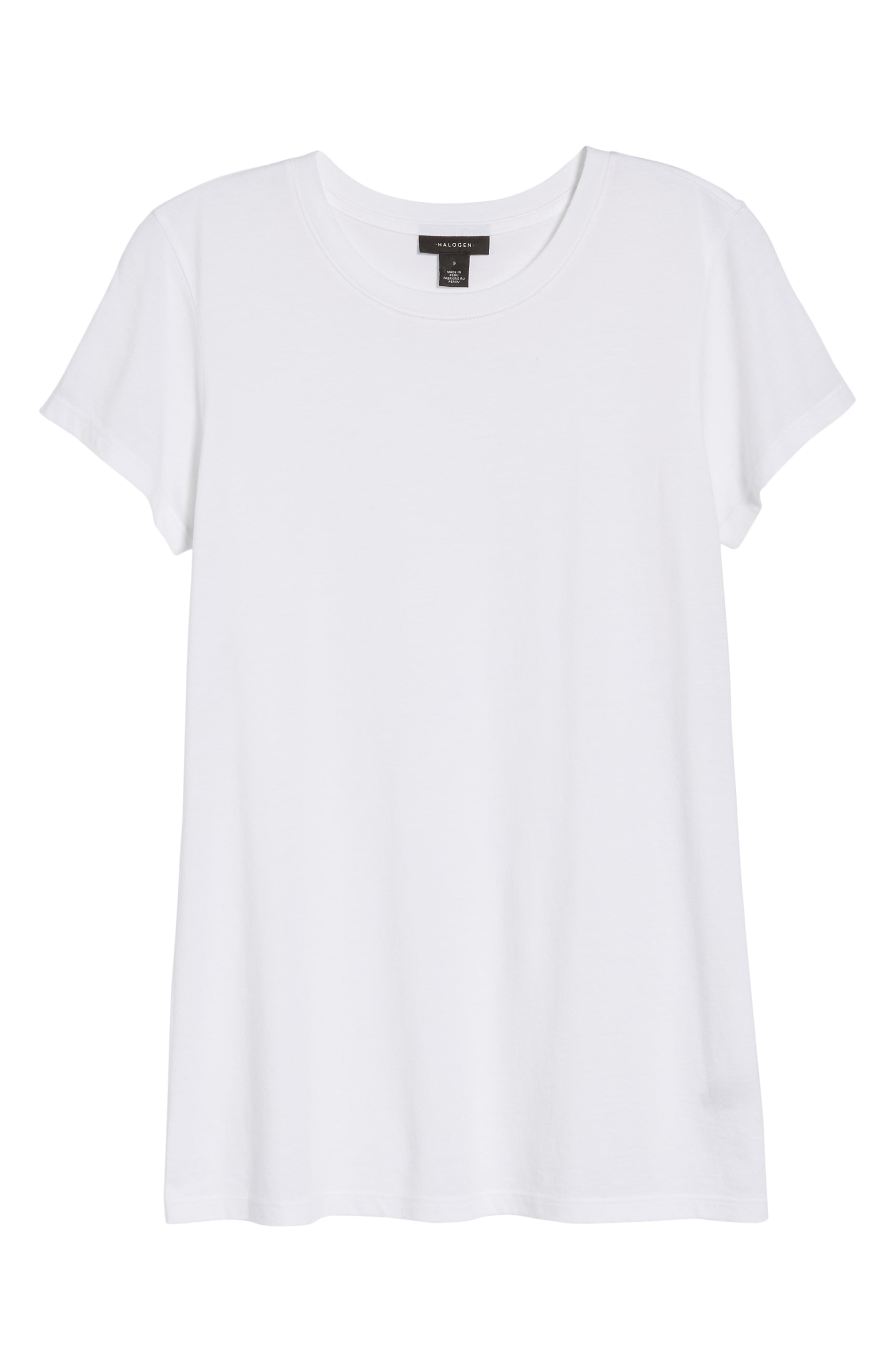 Women's Halogen Short Sleeve Crewneck Tee, Size XX-Large - White | Nordstrom