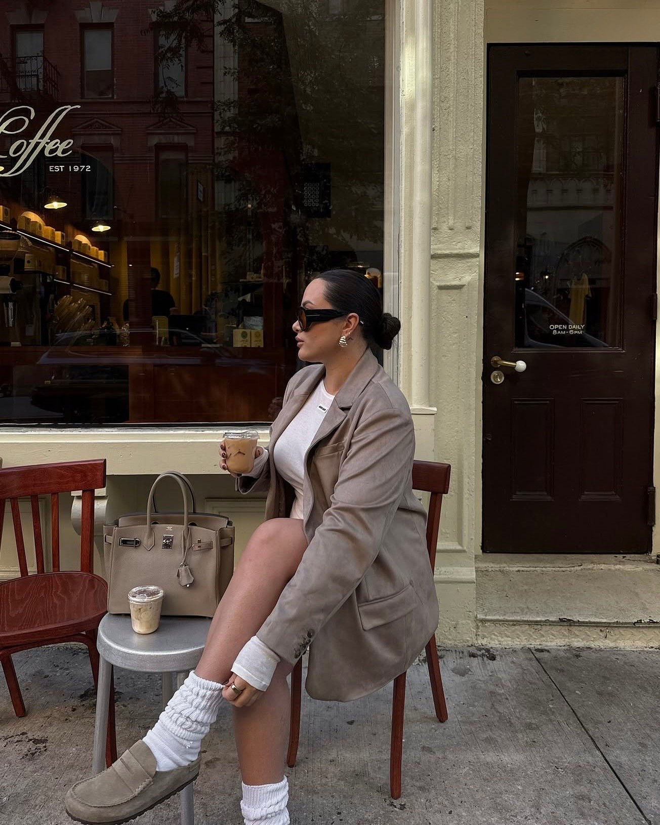 Casual suede blazer outfit for fall in NYC - one of my favorite textures to wear this season!

#LTKootd #LTKSeasonal