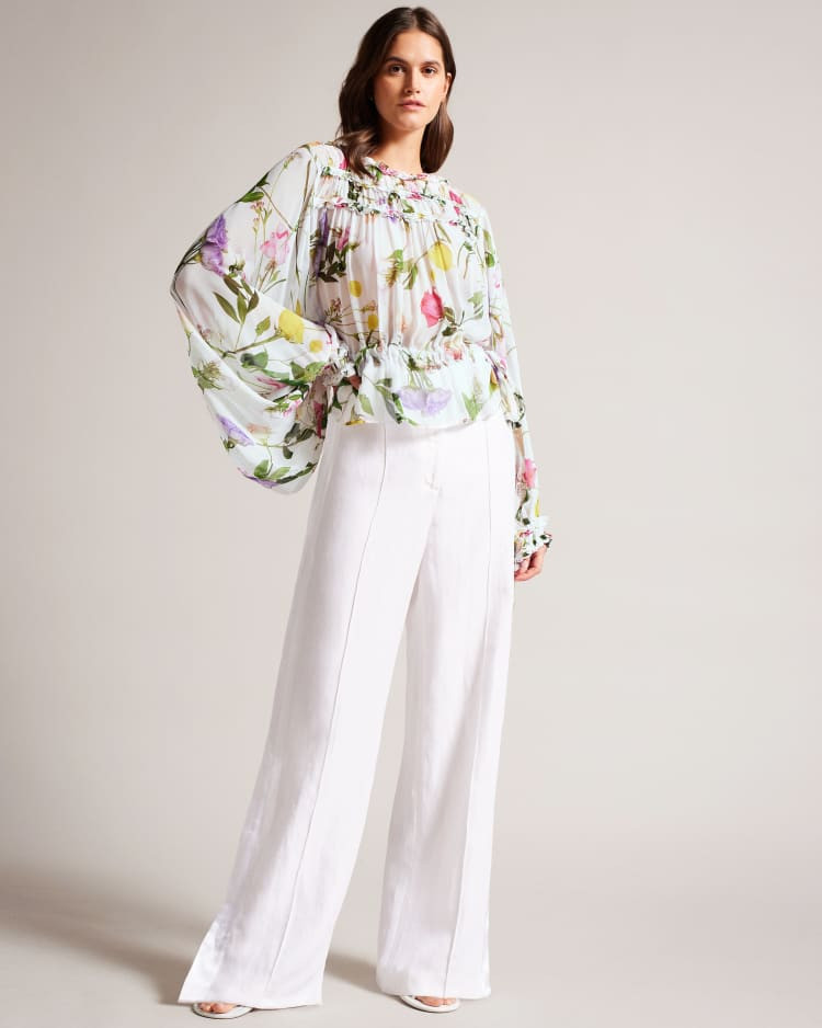Printed Blouse With Functional Waist Tie | Ted Baker (US)