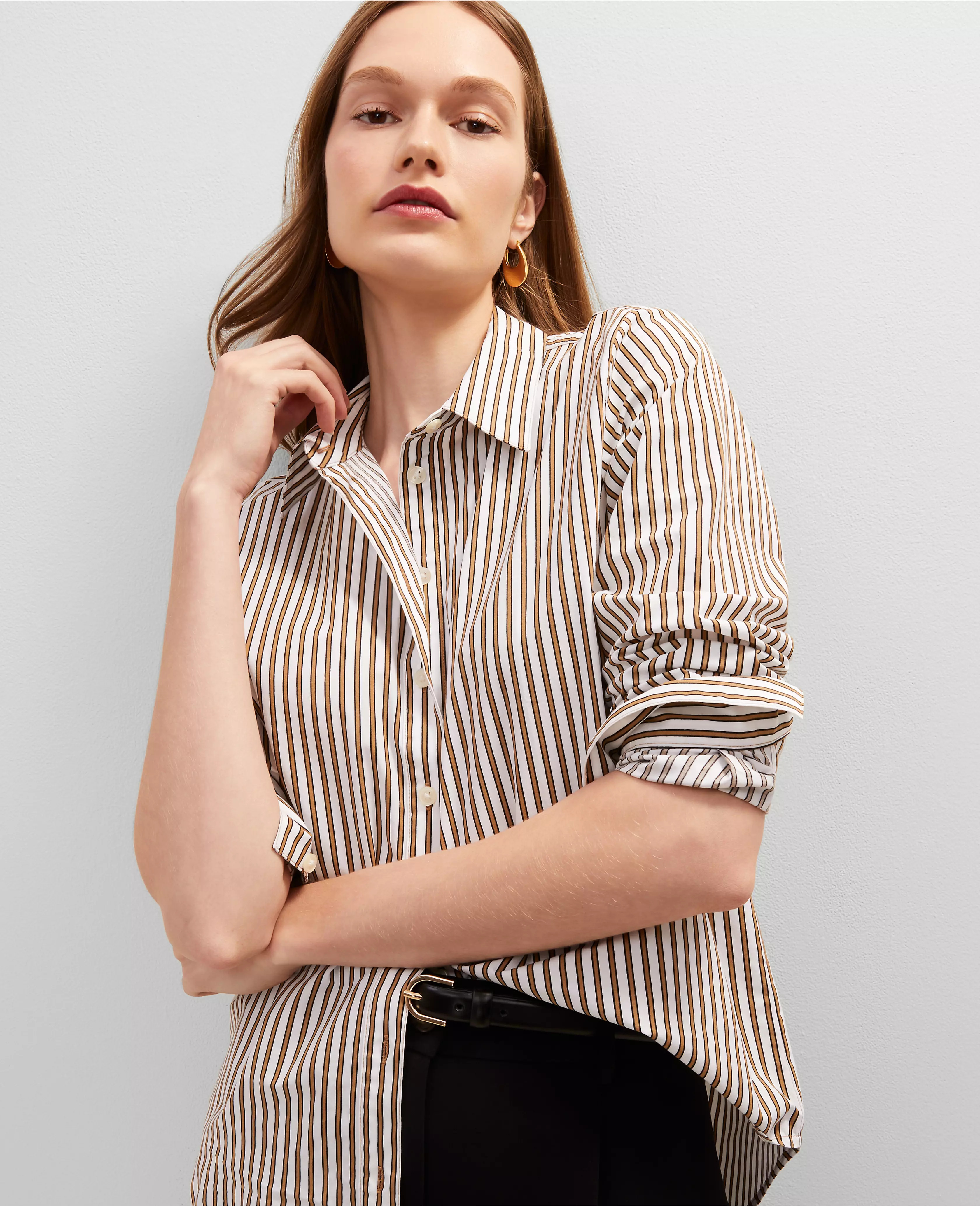 Striped Relaxed Perfect Shirt | Ann Taylor