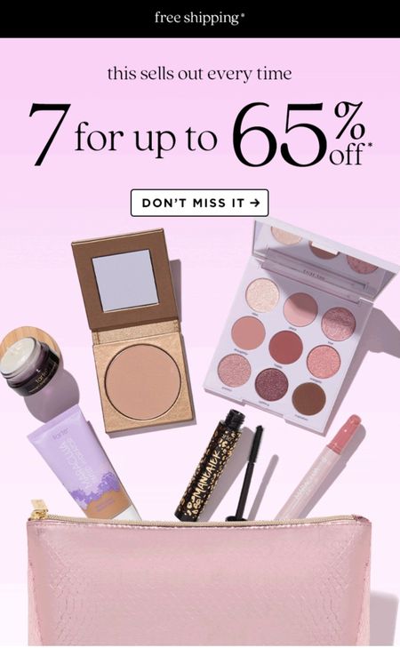 Tarte Cosmetics Sale, 7 full size items up to 65% off plus free shipping! Don't miss out! Makeup, cosmetics, Tarte cosmetics, juicy lip, shape tape, eyeshadow palette, foundation

#LTKsalealert #LTKfindsunder100 #LTKbeauty