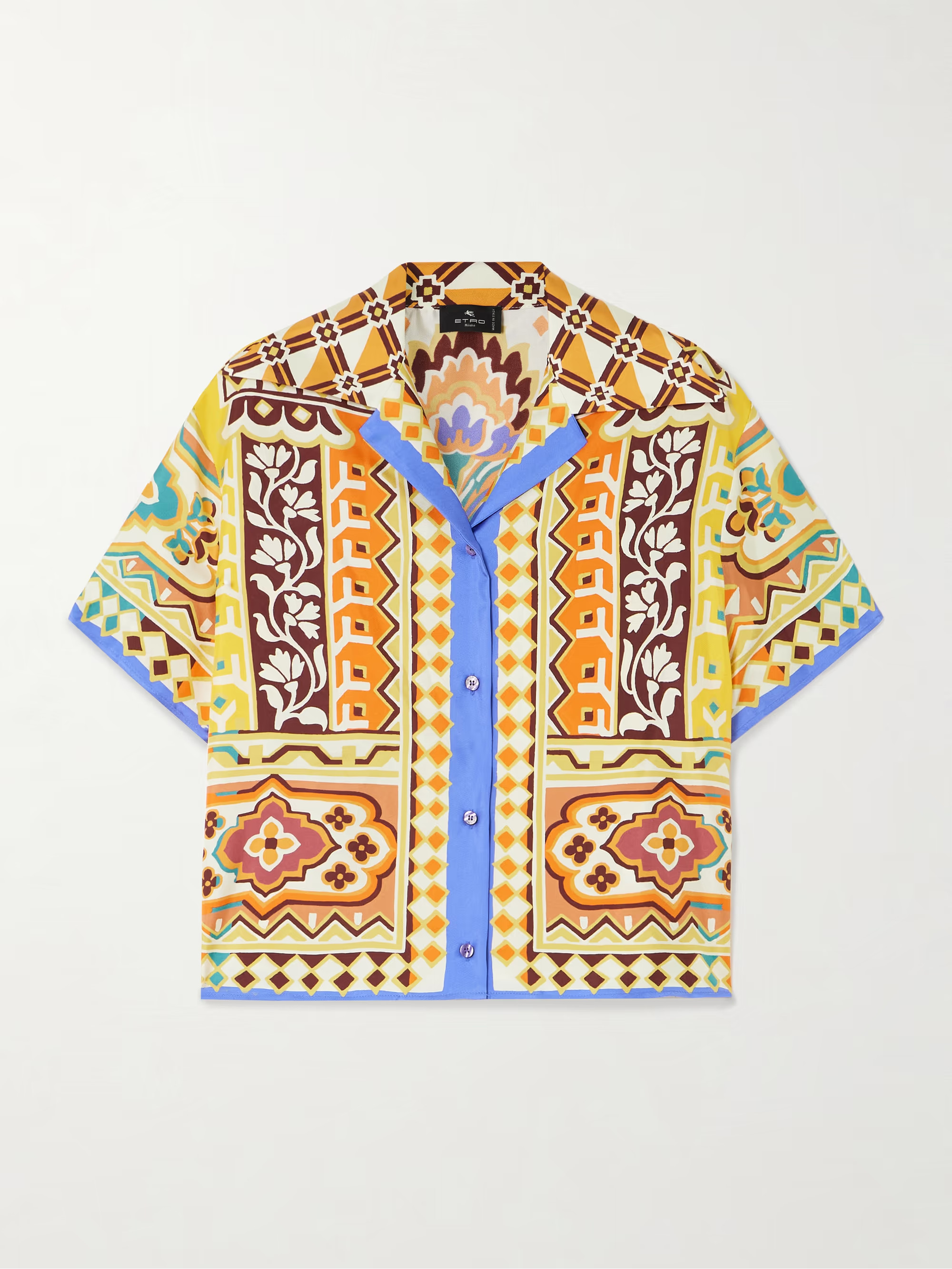 Printed silk-twill shirt | NET-A-PORTER APAC