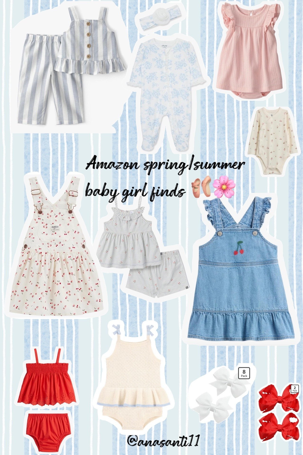 The CUTEST Amazon baby girl outfits  you didn’t know you needed 🩰🎀
Soft florals, bows, and the sweetest little outfits for spring & summer… and the prices are so good 🤍 These are the pieces everyone always asks me about ✨


amazon baby girl finds, baby girl outfits, spring baby girl outfits, summer baby girl clothes, baby must haves, girly baby style, bows and ruffles, affordable baby finds, baby essentials, newborn outfits, toddler girl outfits, baby fashion
Babygirl outfits 

#ltk #ltkstyle #ltkbaby #ltkfamily #ltkfinds #ltkspring #ltksummer #amazonfinds
#babygirlfinds #babygirlfashion #babyoutfits #springbaby #summerbaby #babyessentials #babymusthaves #girlybaby
#bowsandruffles #pinkbaby #babyinspo #amazonbabyfinds #affordablebaby  #toddlergirlstyle

#LTKBaby #LTKspring #LTKSaleAlert