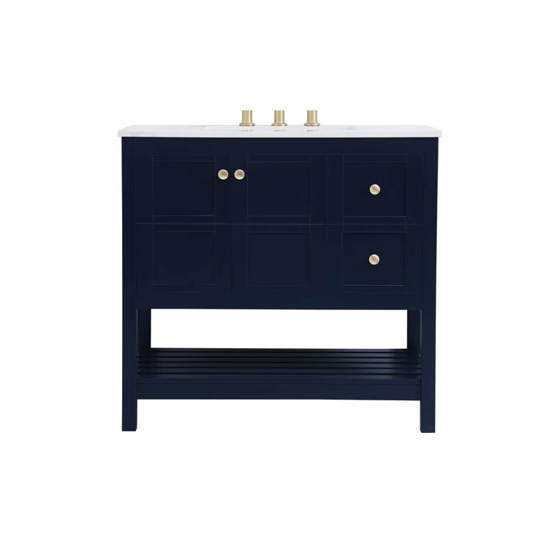 Magers 36'' Single Bathroom Vanity with Engineered Marble Top | Wayfair North America