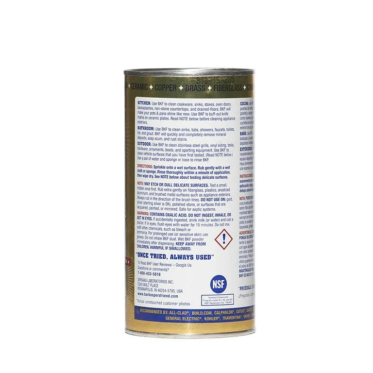 Bar Keepers Friend All-Purpose Cleaner, Stain Remover and Polish, Powder, 12-Ounces - Walmart.com | Walmart (US)