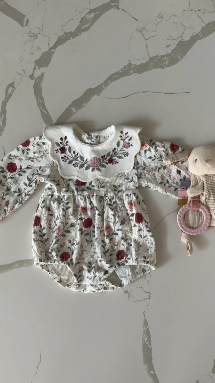 Loving this floral long sleeve romper for baby girl. . So pretty for this upcoming fall! ￼

#LTKBaby #LTKmomlife