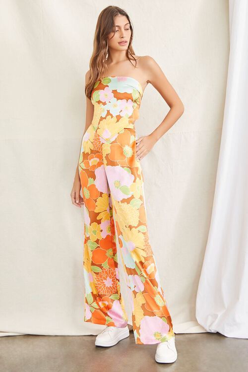 Floral Satin Wide-Leg Pants | Forever 21 (US)