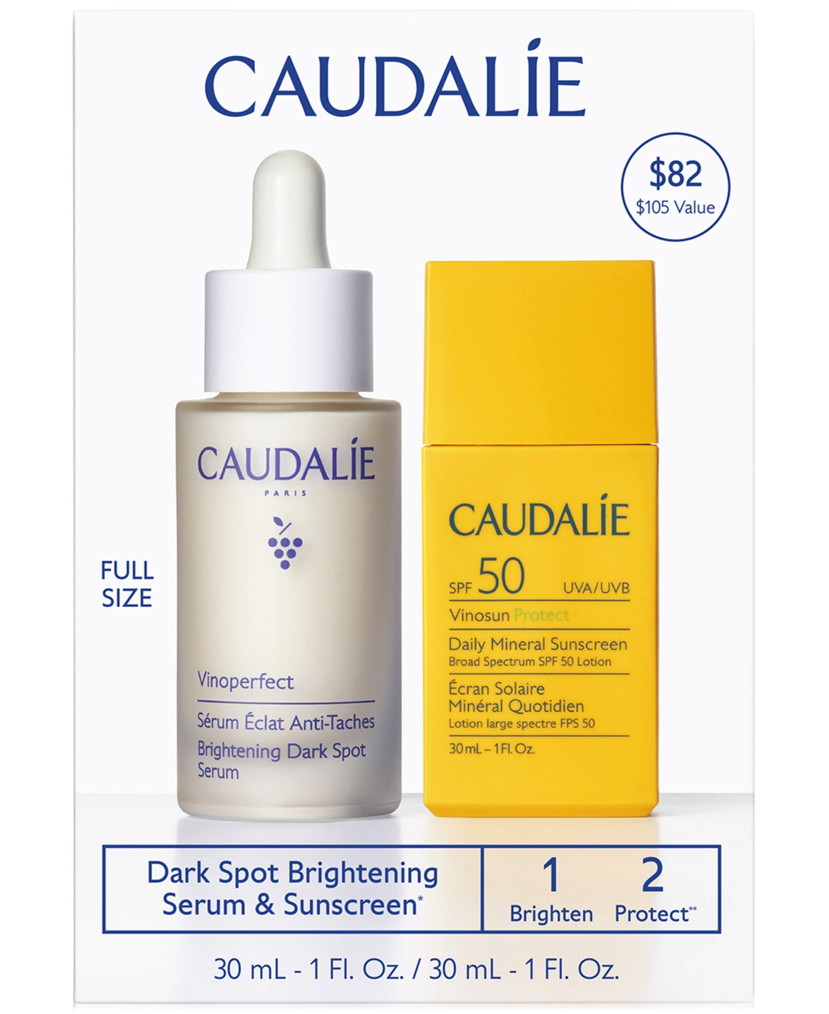 Caudalie 2-Pc. Dark Spot Brightening Serum & Sunscreen Spf 50 Set | Macy's