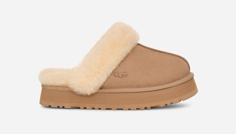 UGG® Women's Disquette Sheepskin Slippers in Sand, Size 10 | UGG (US)