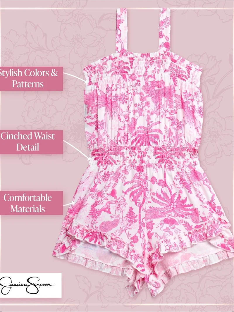 Jessica Simpson Baby and Toddler Girls' Playsuit Cover-up Romper, Sizes 12M-5T | Walmart (US)