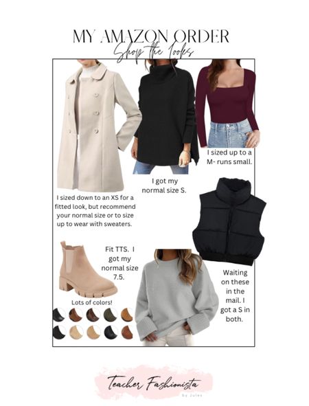 My recent order!! Fit and other details are in the image. 💕

(As an Amazon Influencer I earn from qualifying purchases and was given a gift card to shop some of these pieces.)

• Amazon • Amazon deals • Winter coat • Holiday sweater • Booties • Lug sole booties • chelsea boots •


#LTKHoliday #LTKunder50 #LTKSeasonal