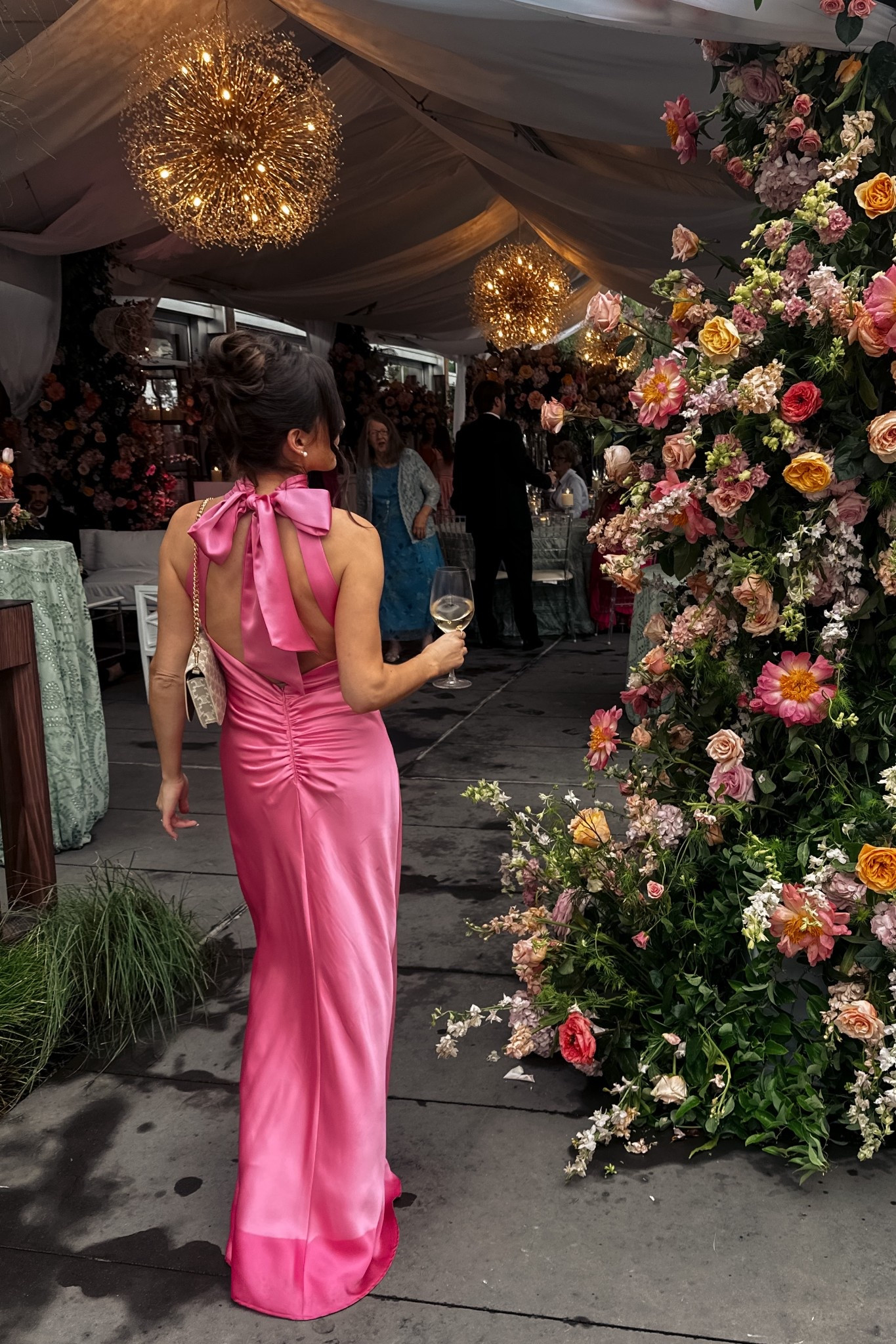 Pink wedding guest dress, bridesmaid dress, pink maxi dress 

#LTKValentine #LTKWedding