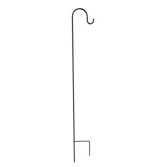 Style Selections 90-in Black powder coated Metal Shepherd's hook | Lowe's