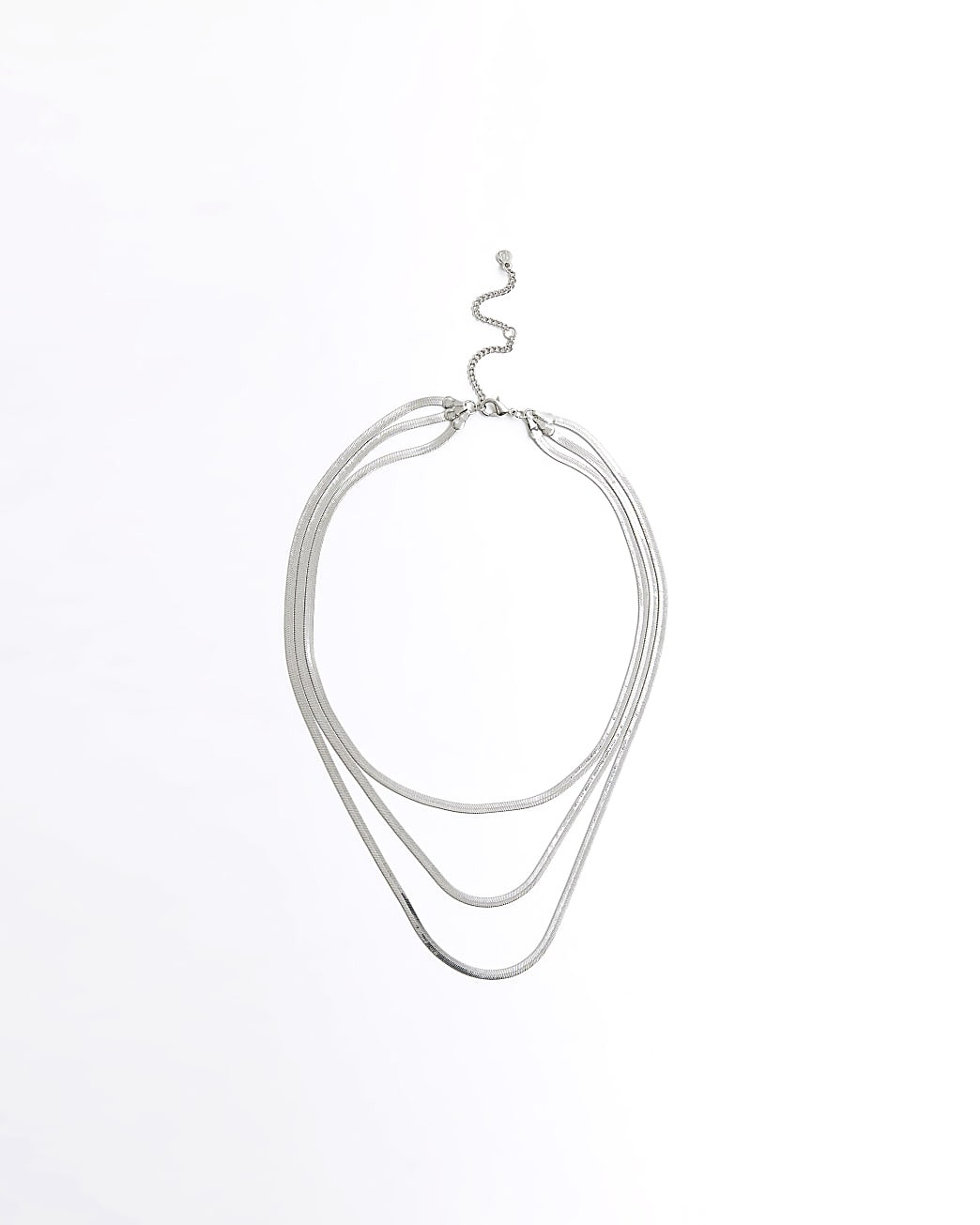 Silver Sleek Multirow Necklace | River Island (UK & IE)